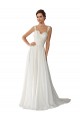 Ivoire Trapèze Mousseline Dentelle Robes de mariée Grossiste