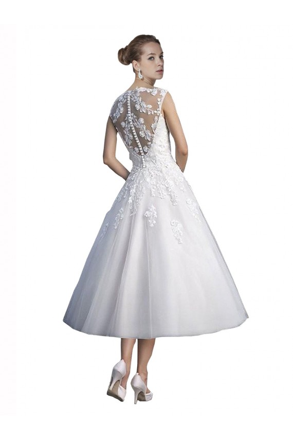 Ivoire Trapèze Tulle Dentelle Plage Robes de mariée Grossiste