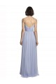 Lilas Trapèze Bretelles spaghetti Tulle Longue Robes demoiselle d'honneur Grossiste