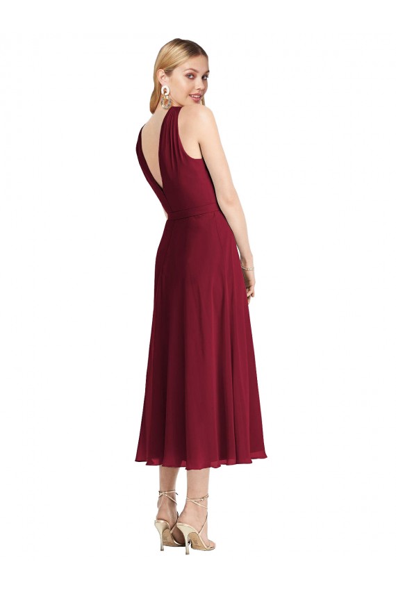 Lilas Trapèze Licou Mousseline Courte Robes demoiselle d'honneur / Robes de cocktail Grossiste