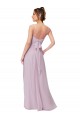 Lueur rose Trapèze Mousseline Longue Robes demoiselle d'honneur Grossiste