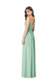Menthe verte Trompette Sans bretelle Mousseline Longue Robes demoiselle d'honneur Grossiste