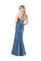 Noir Fourreau Bretelles spaghetti Col bijou Velours Stretch Longue Formelles Robes demoiselle d'honneur / Robes de soirée / Robes de bal Grossiste