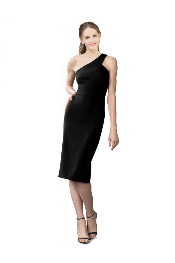 Noir Fourreau Crêpe Stretch Courte Robes demoiselle d'honneur / Robes de soirée / Robes de cocktail Grossiste