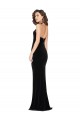 Noir Fourreau Licou Col Haut Velours Stretch Longue Robes demoiselle d'honneur / Robes de bal Grossiste