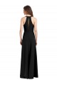 Noir Fourreau Licou Col V Crêpe Stretch Longue Formelles Robes demoiselle d'honneur / Robes de soirée / Robes de bal Grossiste