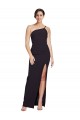 Noir Fourreau Sans bretelle Crêpe Stretch Longue Formelles Robes demoiselle d'honneur / Robes de soirée / Robes de bal Grossiste