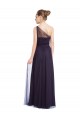 Noir Trapèze Tulle Longue Robes demoiselle d'honneur Grossiste