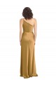Or Trapèze Satiné Stretch Longue Formelles Robes demoiselle d'honneur / Robes de soirée / Robes de bal Grossiste