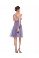 Pastèque Trapèze Tulle Longue Robes demoiselle d'honneur Grossiste