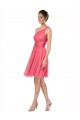 Pastèque Trapèze Tulle Longue Robes demoiselle d'honneur Grossiste