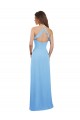 Periwinkle Trapèze Bretelles spaghetti Mousseline Longue Robes demoiselle d'honneur Grossiste