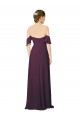 Pourpre Fourreau Mousseline Longue Robes demoiselle d'honneur Grossiste