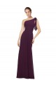 Pourpre Trapèze Mousseline Longue Robes demoiselle d'honneur Grossiste