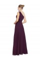 Pourpre Trapèze Mousseline Longue Robes demoiselle d'honneur Grossiste