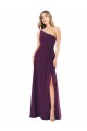Pourpre Trapèze Mousseline Longue Robes demoiselle d'honneur Grossiste
