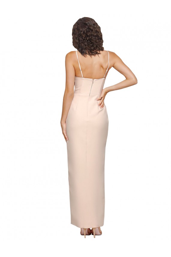Fourreau Sans bretelle Crêpe Stretch Longue Robes demoiselle d'honneur / Robes de bal Grossiste