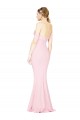Rose Trapèze Sans bretelle Crêpe Stretch Longue Formelles Robes demoiselle d'honneur / Robes de soirée / Robes de bal Grossiste