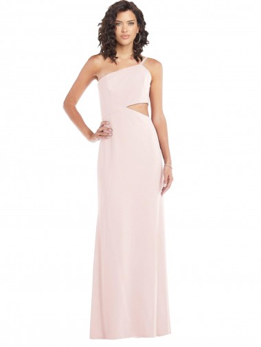 Rose Trompette Crêpe Stretch Longue Formelles Robes demoiselle d'honneur / Robes de soirée / Robes de bal Grossiste
