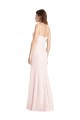 Rose Trompette Sans bretelle Crêpe Stretch Longue Robes demoiselle d'honneur / Robes de bal Grossiste
