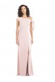 Rose Trompette Épaule Dénudée Crêpe Stretch Longue Formelles Robes demoiselle d'honneur / Robes de soirée / Robes de bal Grossiste
