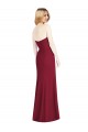Rose du Désert Trompette Sans bretelle Mousseline Longue Robes demoiselle d'honneur Grossiste