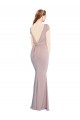 Rose poussiéreux Sirène Col Bateau Crêpe Stretch Longue Formelles Robes demoiselle d'honneur / Robes de soirée / Robes de bal Grossiste