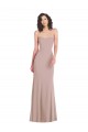 Rose poussiéreux Sirène Sans bretelle Crêpe Stretch Longue Formelles Robes demoiselle d'honneur / Robes de soirée / Robes de bal Grossiste
