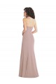 Rose poussiéreux Sirène Sans bretelle Crêpe Stretch Longue Formelles Robes demoiselle d'honneur / Robes de soirée / Robes de bal Grossiste