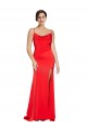 Rouge Fourreau Sans bretelle Satiné Stretch Longue Formelles Robes demoiselle d'honneur / Robes de soirée / Robes de bal Grossiste