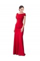 Rouge Sirène Crêpe Stretch Longue Formelles Robes demoiselle d'honneur / Robes de soirée / Robes de bal Grossiste