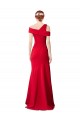 Rouge Sirène Crêpe Stretch Longue Formelles Robes demoiselle d'honneur / Robes de soirée / Robes de bal Grossiste