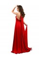 Rouge Trapèze Licou Spandex Longue Formelles Robes demoiselle d'honneur / Robes de soirée / Robes de bal Grossiste
