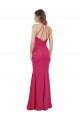 Rubis Trapèze Licou Mousseline Longue Robes demoiselle d'honneur Grossiste