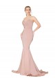 Sirène Col Haut Crêpe Stretch Longue Formelles Robes demoiselle d'honneur / Robes de soirée / Robes de bal Grossiste