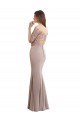 Sirène Col Haut Mousseline Dentelle Longue Robes demoiselle d'honneur Grossiste