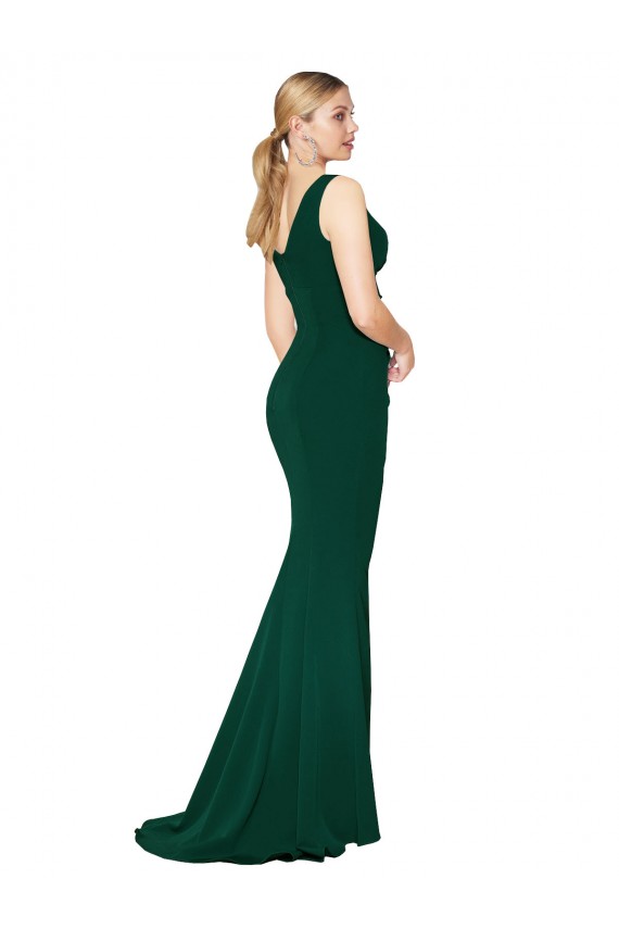 Sirène Col V Crêpe Stretch Longue Formelles Robes demoiselle d'honneur / Robes de soirée / Robes de bal Grossiste