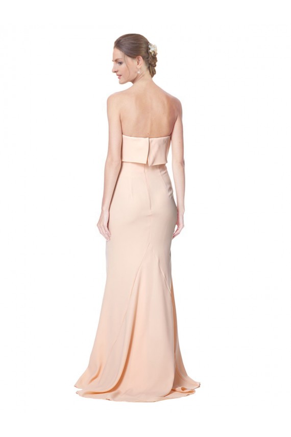 Sirène Sans bretelle Col Haut Crêpe Stretch Longue Formelles Robes demoiselle d'honneur / Robes de soirée / Robes de bal Grossiste
