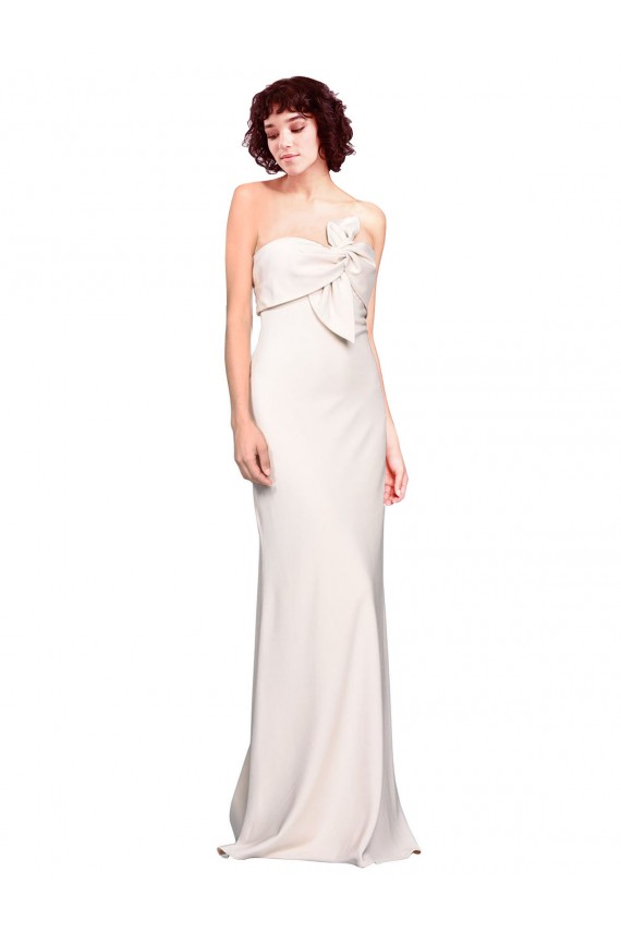 Sirène Sans bretelle Crêpe Stretch Longue Robes demoiselle d'honneur / Robes de bal Grossiste