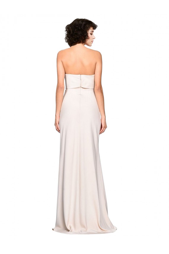 Sirène Sans bretelle Crêpe Stretch Longue Robes demoiselle d'honneur / Robes de bal Grossiste