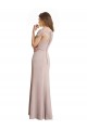 Sirène Scoop Col Haut Mousseline Dentelle Longue Robes demoiselle d'honneur Grossiste