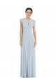 Trapèze Bateau Mousseline Longue Formelles Robes demoiselle d'honneur / Robes de soirée Grossiste