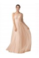 Trapèze Bretelles spaghetti Tulle Longue Robes demoiselle d'honneur Grossiste