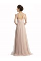 Trapèze Col Carré Tulle Longue Robes demoiselle d'honneur Grossiste