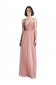 Trapèze Col V Tulle Longue Robes demoiselle d'honneur Grossiste