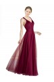 Trapèze Col V Tulle Longue Robes demoiselle d'honneur Grossiste