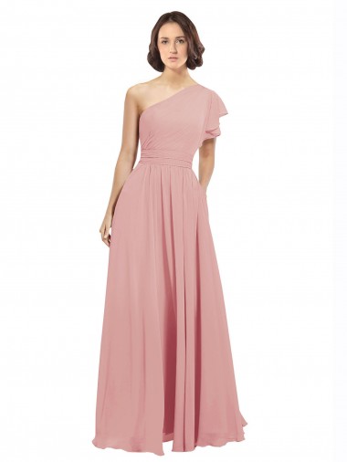 Trapèze Mousseline Longue Robes demoiselle d'honneur Grossiste