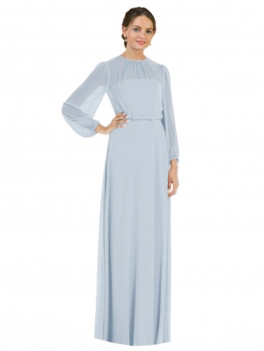 Trapèze Sans bretelle Mousseline Longue Formelles Robes demoiselle d'honneur / Robes de soirée Grossiste