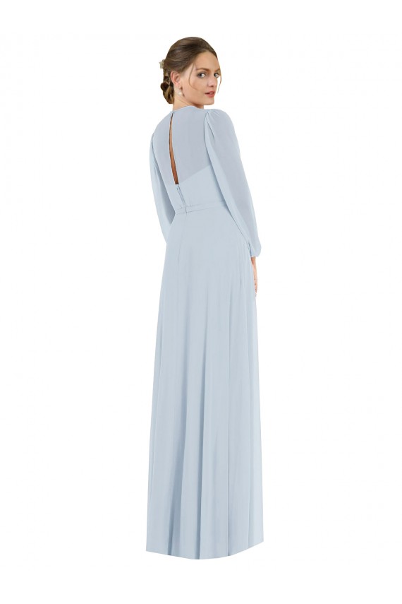 Trapèze Sans bretelle Mousseline Longue Formelles Robes demoiselle d'honneur / Robes de soirée Grossiste
