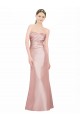 Trapèze Sans bretelle Satiné Stretch Longue Formelles Robes demoiselle d'honneur / Robes de soirée / Robes de bal Grossiste